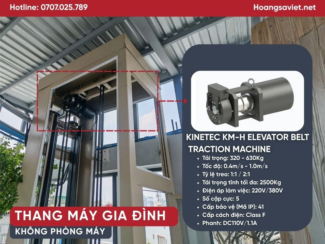 Thang Máy Gia Đình Không Phòng Máy