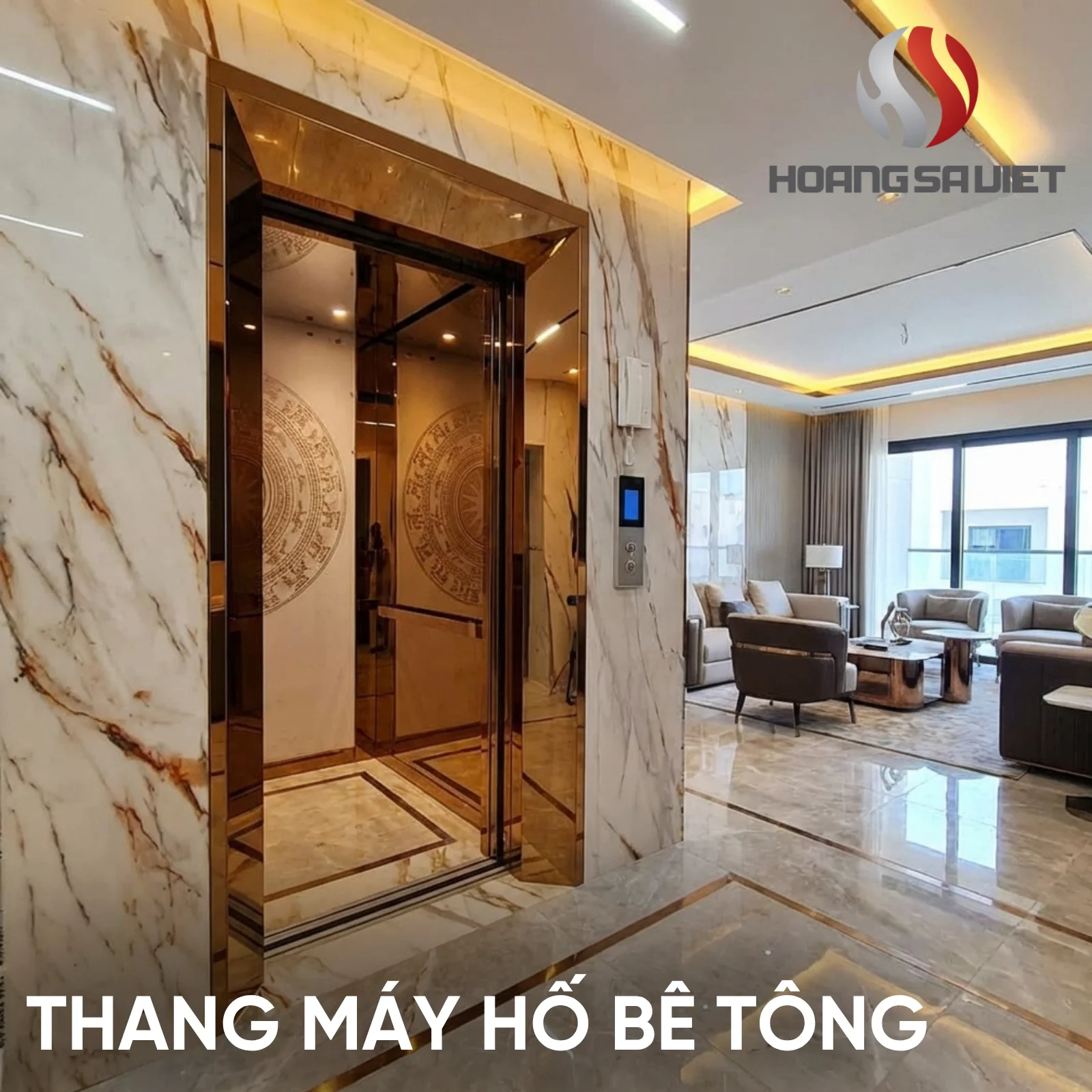 Cầu Thang Máy Gia Đình 450Kg Hố Bê Tông 