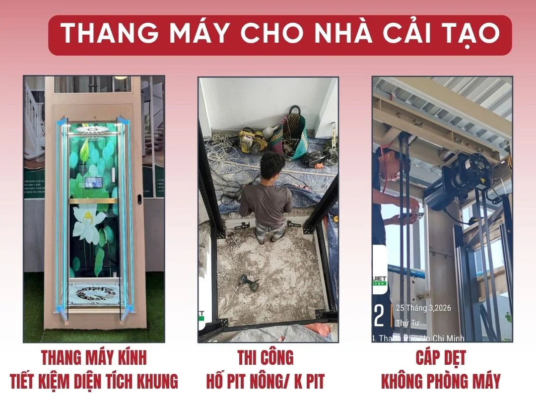Các Phương Án Thi Công Thang Máy Cho Nhà Cải Tạo