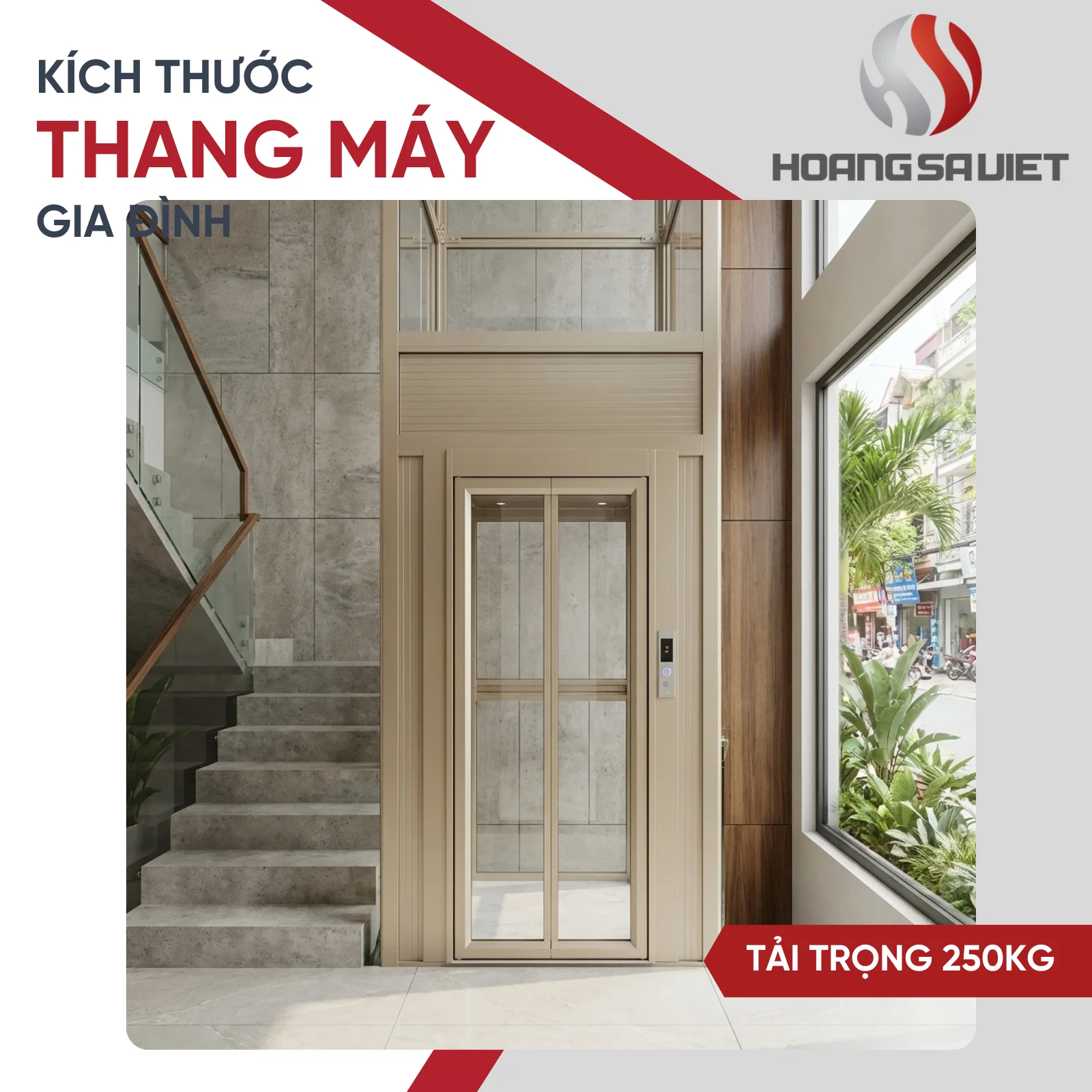 Kích Thước Tiêu Chuẩn Thang Máy Tải Trọng 250kg 