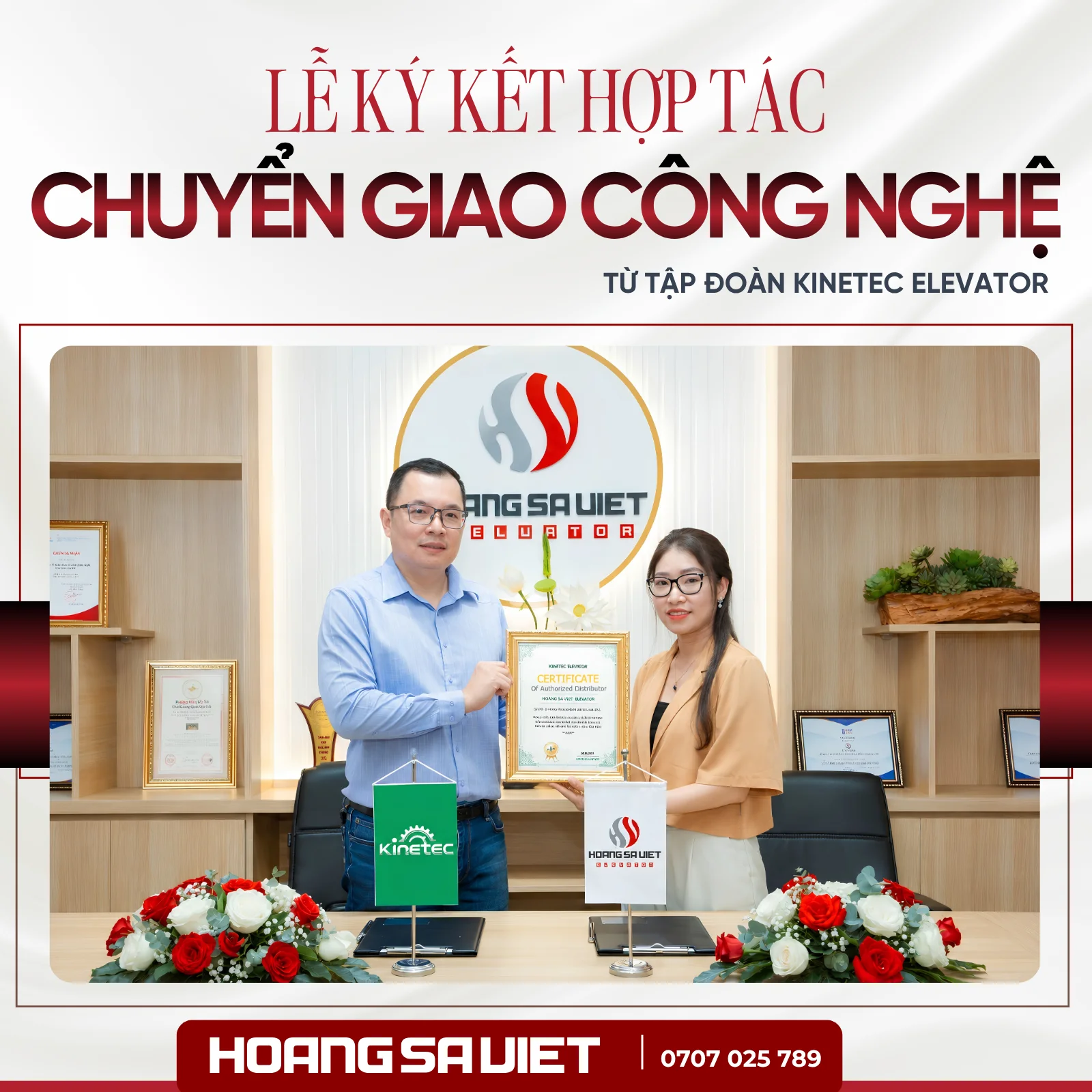 Lễ Ký Kết Hợp Tác Giữa Hoàng Sa Việt Và Kinetec Elevator