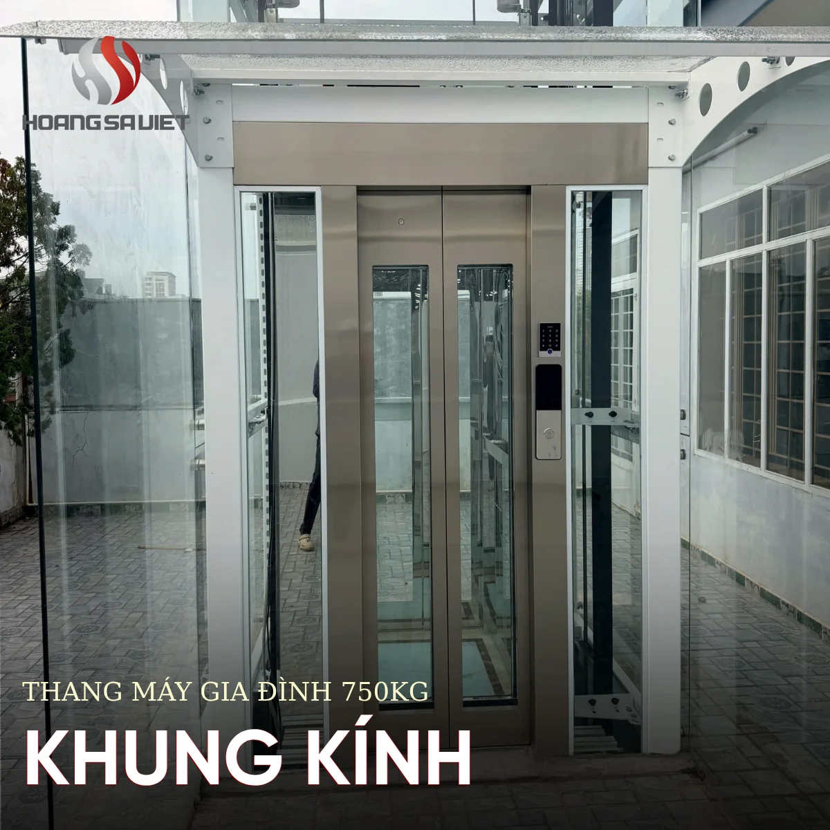 Thang Máy 750Kg Khung Kính