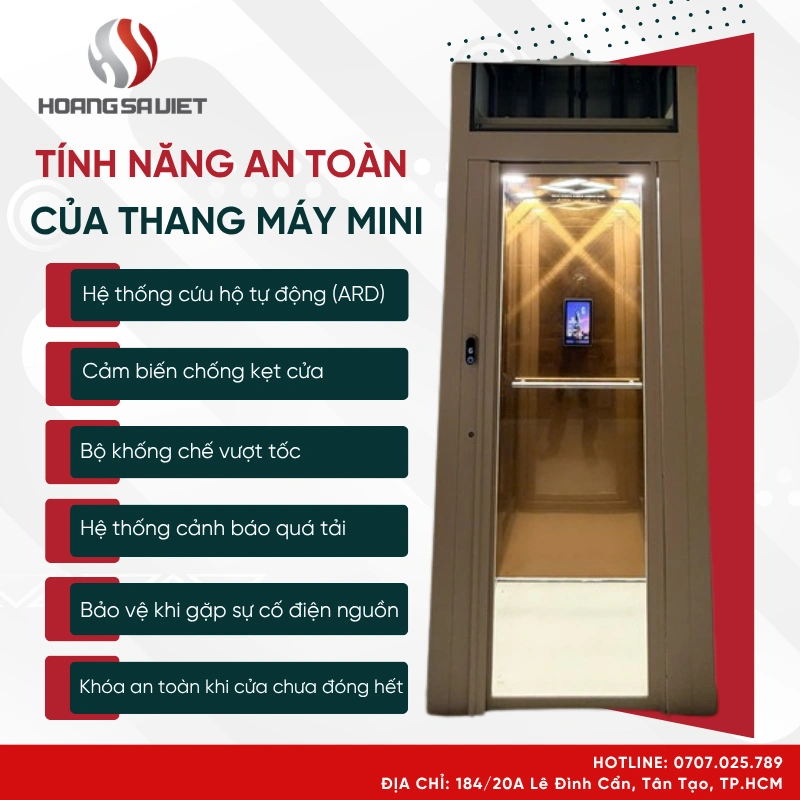 Các tính năng an toàn của thang máy mini là vấn đề được nhiều khách hàng quan tâm