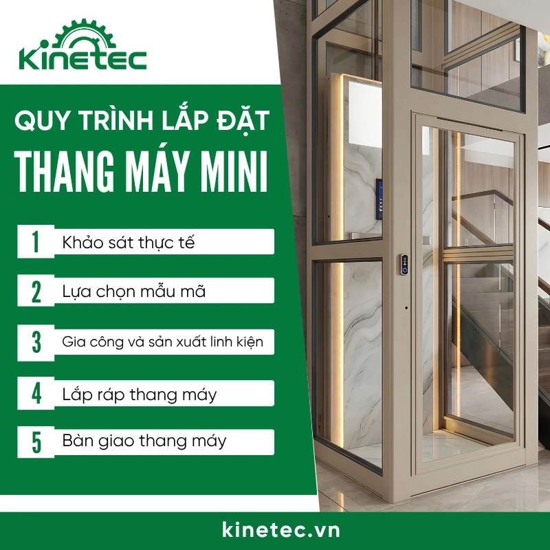 Quy trình lắp đặt thang máy mini tại Thang máy Kinetec