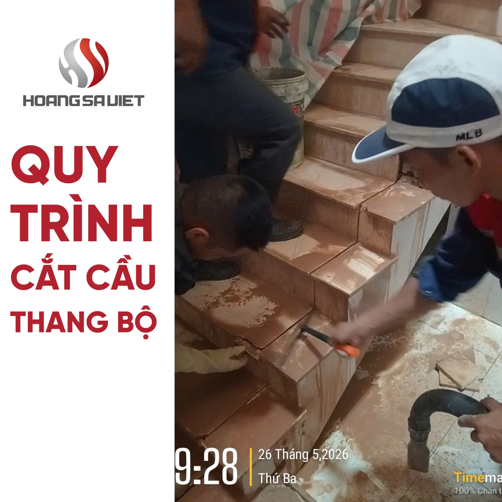 Quy Trình Cắt Cầu Thang Bộ 