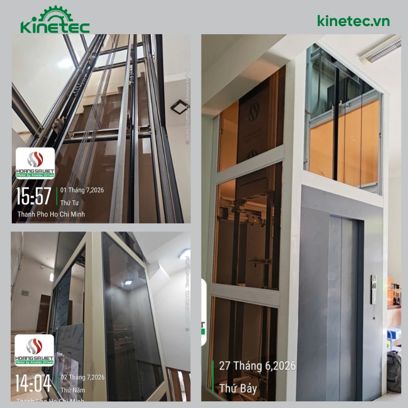 Hình ảnh thang máy gia đình do Kinetec lắp đặt