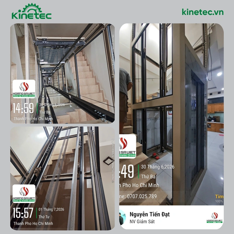 Thang máy gia đình được cấu tạo từ nhiều bộ phận khác nhau